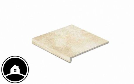 Клинкерная ступень прямоугольная Stroeher Keraplatte Roccia X 920 weizenschnee 294х340х35х11 мм