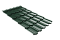 Металлочерепица "Квинта плюс3D" ("Kvinta plus3D") 0,5 Satin Matt RAL 6005 зеленый мох