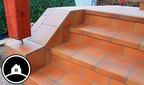 Клинкерная ступень прямой угол Stroeher Keraplatte Terra 307 weizengelb, 240х115х52х10 мм