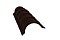 Планка малого конька полукруглого 0,5 GreenСoat Pural с пленкой RR 887 шоколадно-коричневый (RAL 8017 шоколад)