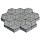 Тротуарная плитка Полярная звезда, 80 мм, серый, Softwash