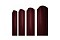 Штакетник Круглый фигурный 0,45 PE-Double RAL 3005 красное вино (1,8м)