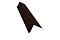 Планка торцевая 80х100 0,5 GreenCoat Pural с пленкой RR 32 темно-коричневый (RAL 8019 серо-коричневый)