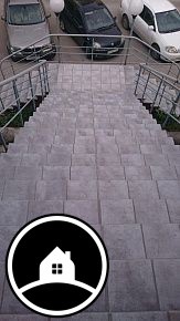 Клинкерная ступень прямоугольная рядовая Stroeher Loftstufe Keraplatte Aera T 705 beton 294х340х35х11 мм