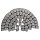 Тротуарная плитка BRAER Классико круговая, Серый, h=60 мм