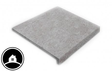 Клинкерная ступень с прямым носиком Gres Aragon Stone Gris, 330*325*18(40) мм