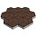 Тротуарная плитка Полярная звезда, 60 мм, коричневый, бассировка