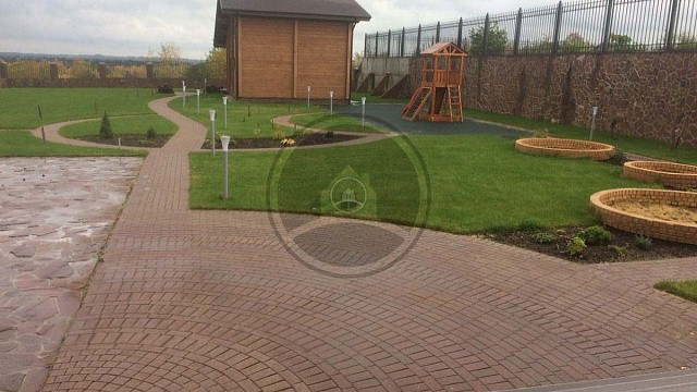 , trotuarnaya_plitka, korichnevyy, landshaftnyy_dizayn