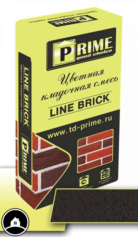 Цветная кладочная смесь Prime Line Brick Wasser, 25 кг, темно-серая