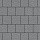 Тротуарная плитка Валенсия, 80 мм, серый, бассировка