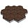 Тротуарная плитка Полярная звезда, 60 мм, коричневый, гладкая