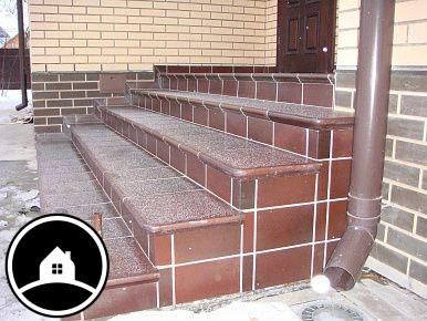 Клинкерная ступень флорентинер Stroeher Keraplatte Duro 825 sherry, 340x240x12 мм