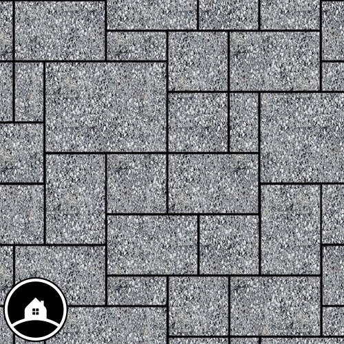Тротуарная плитка Инсбрук Альпен, 40 мм, серый, бассировка