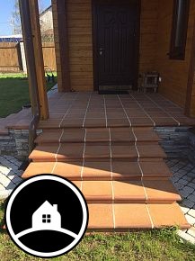 Клинкерная угловая ступень Terraklinker (Gres de Breda) Natural модель B, 330*330*60 мм