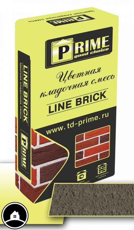 Цветная кладочная смесь Prime Line Brick Klinker, 25 кг, серая