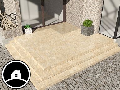 Cтупень кантик Модерн Interbau Abell 270 Ocker, 310*320*9,5 мм