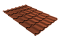 Металлочерепица Классик ("Classic") v02 0,5 Velur X RAL 8004 терракота